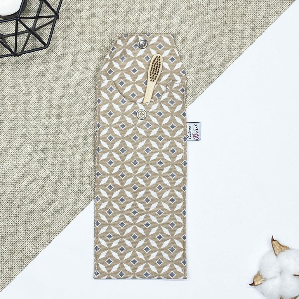 Porte Brosse à dent - Graphique beige