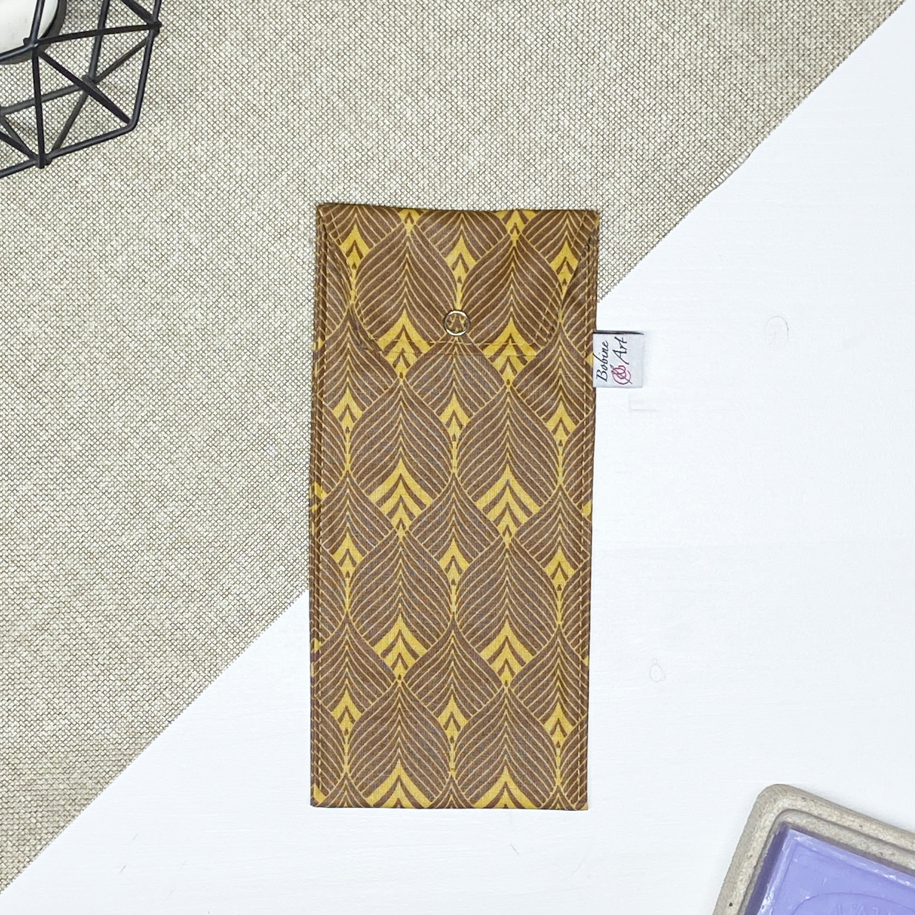 Porte Brosse à dent - Feuille marron