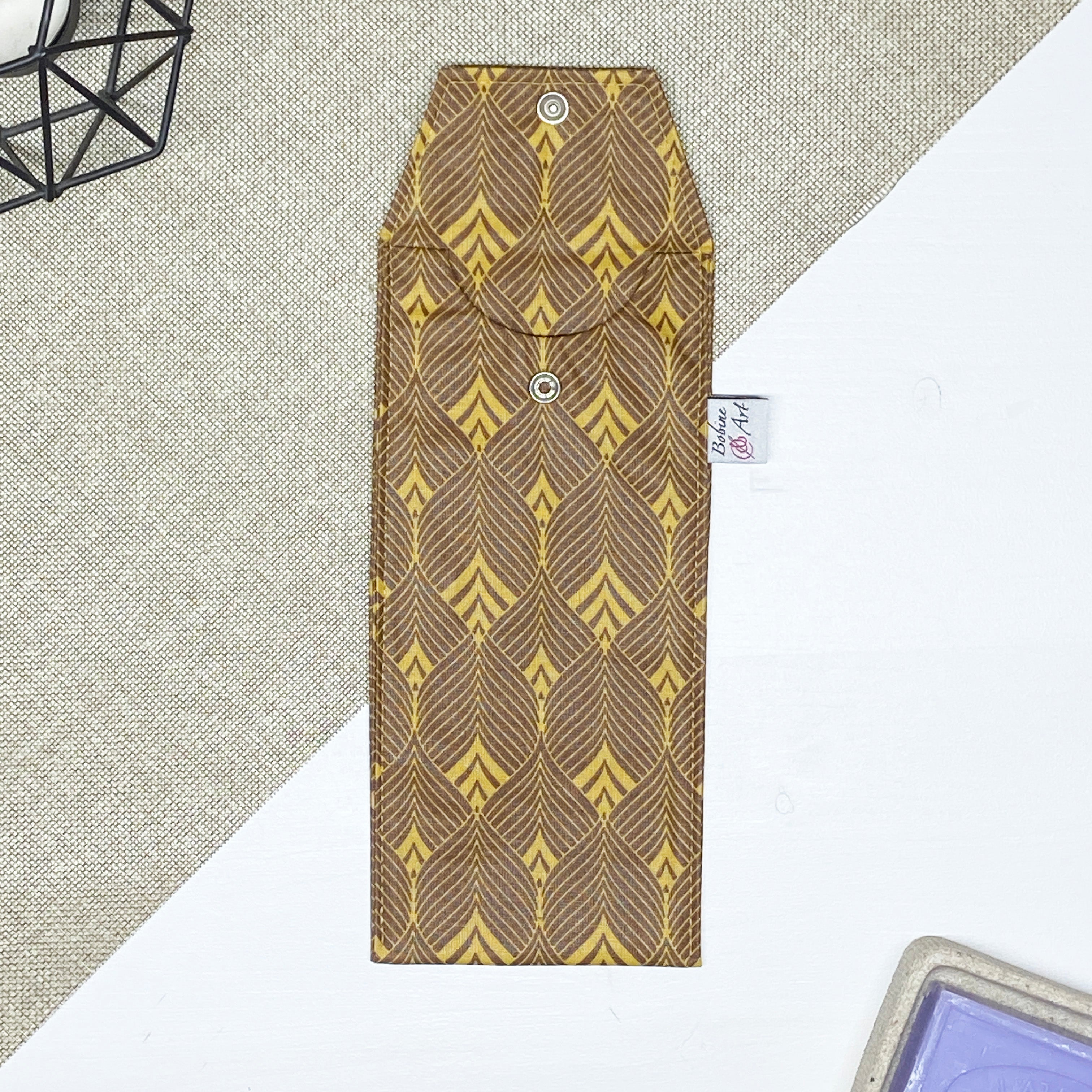 Porte Brosse à dent - Feuille marron