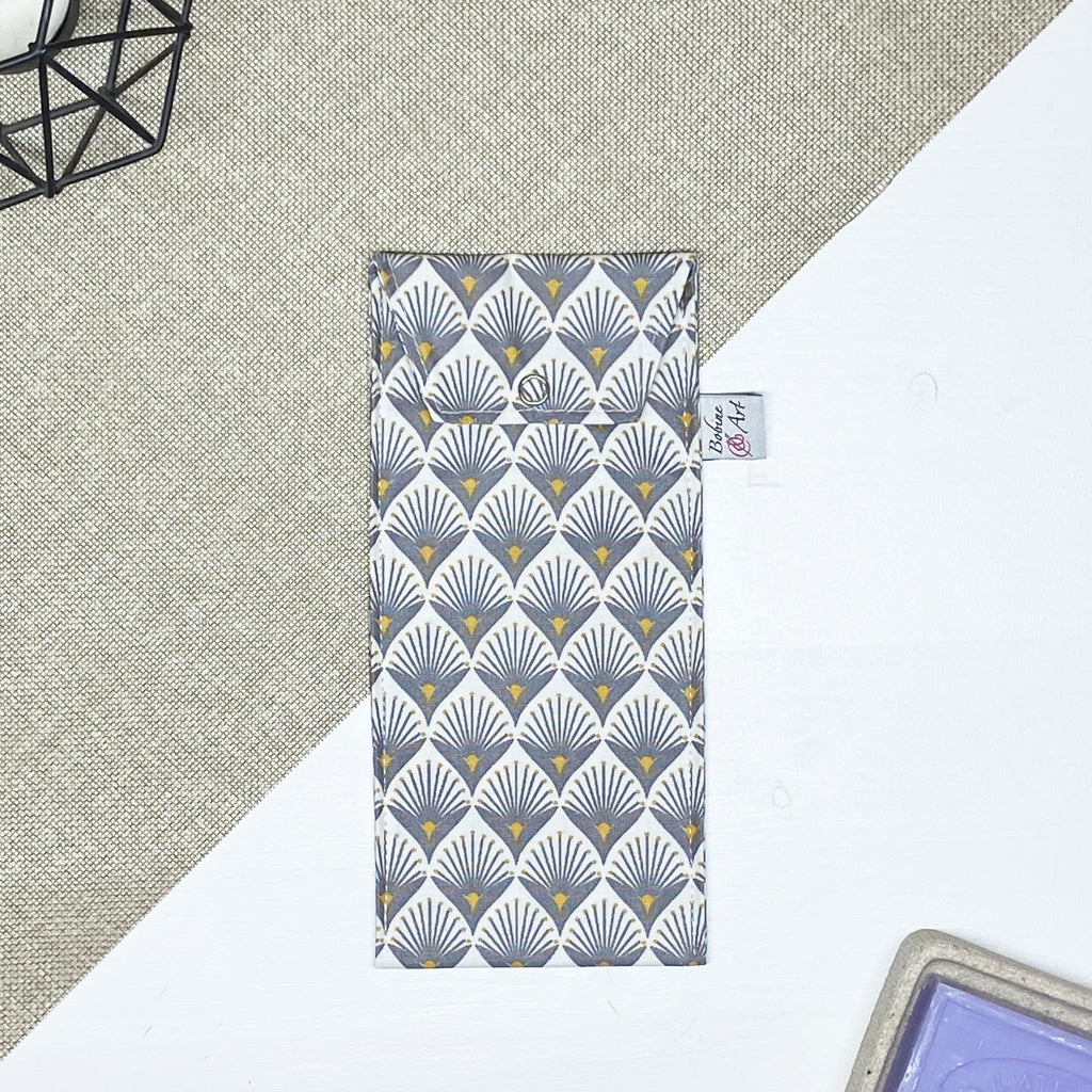 Porte Brosse à dent - Paon gris jaune