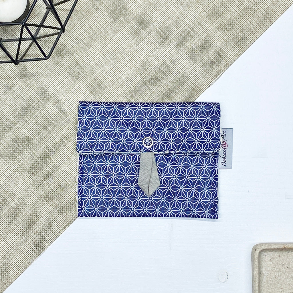 Porte savon - Bleu graphique