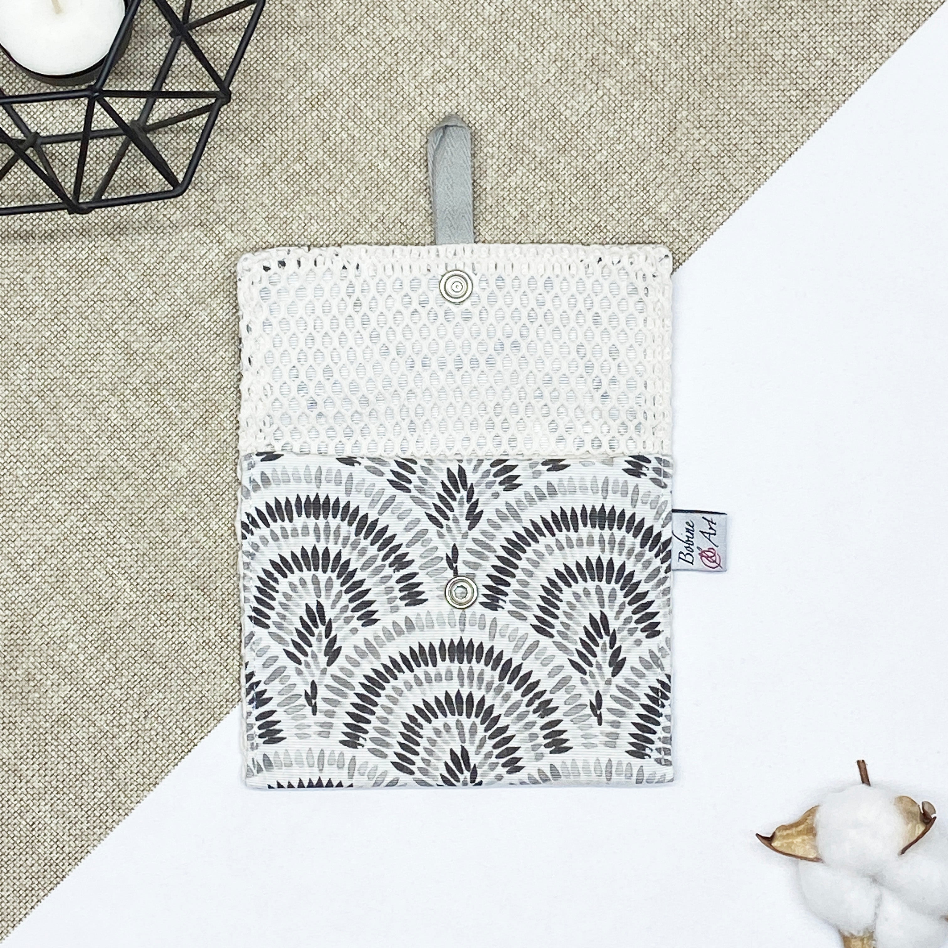 Porte savon - Paon gris