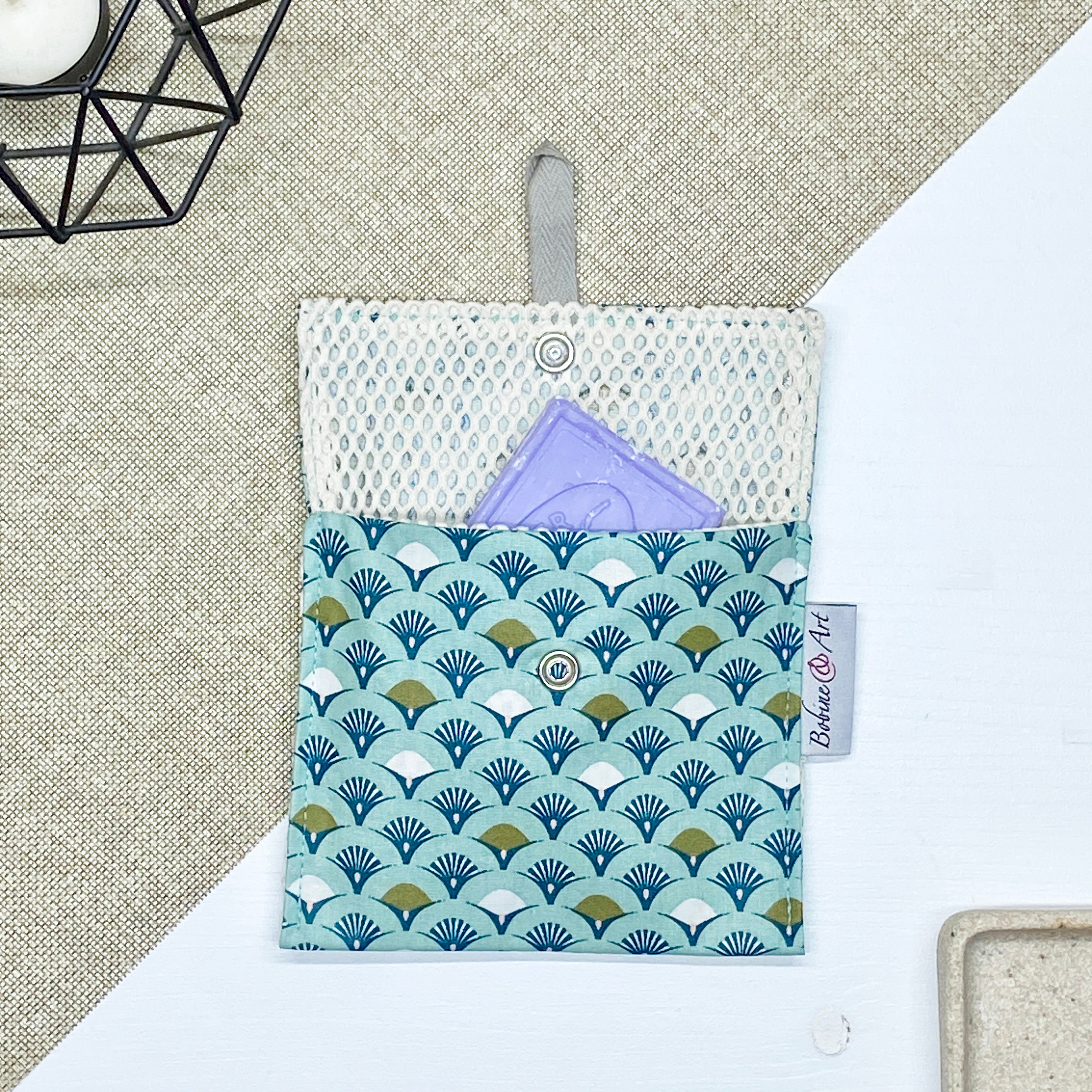 Porte savon - Paon vert