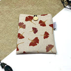Pochette à livre de poche motif Ginkgo avec fermeture par bouton pour protéger les livres lors du transport