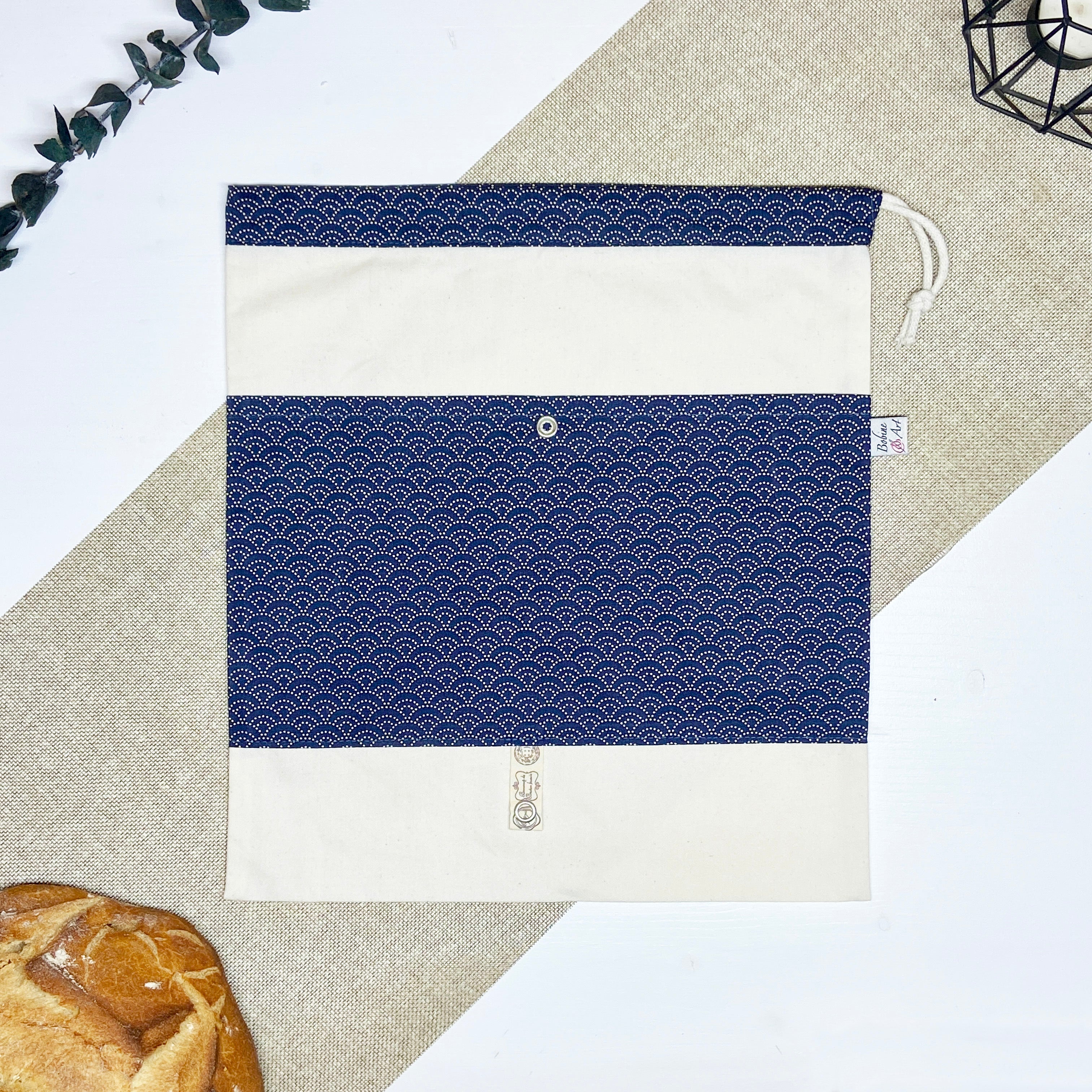 Sac à pain pliable - Bleu marine