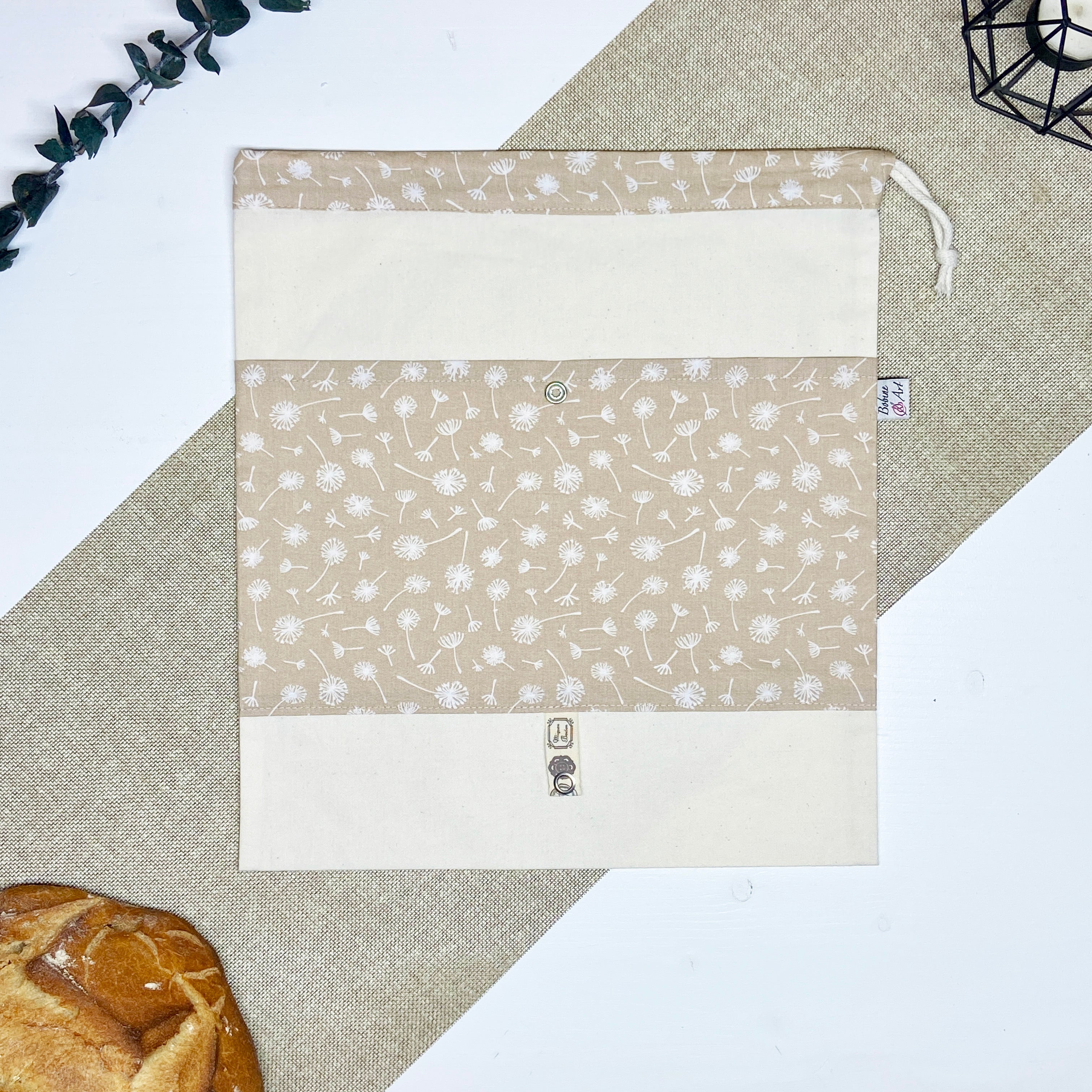Sac à pain pliable - Beige