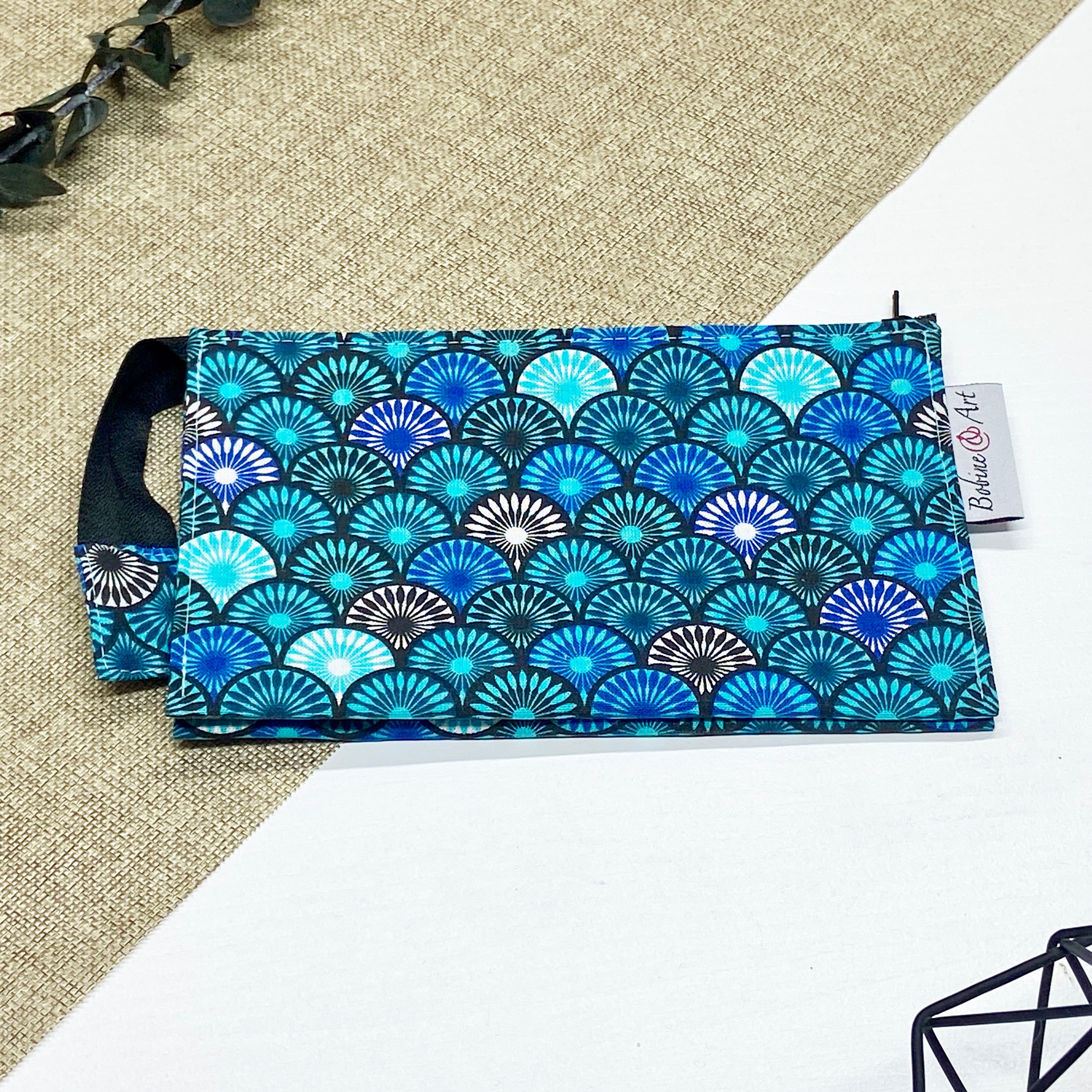 Trousse double - Mandala bleu