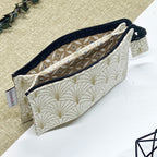 Trousse double - Eventail doré