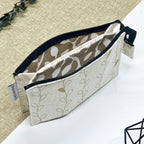 Trousse double - Feuille dorée