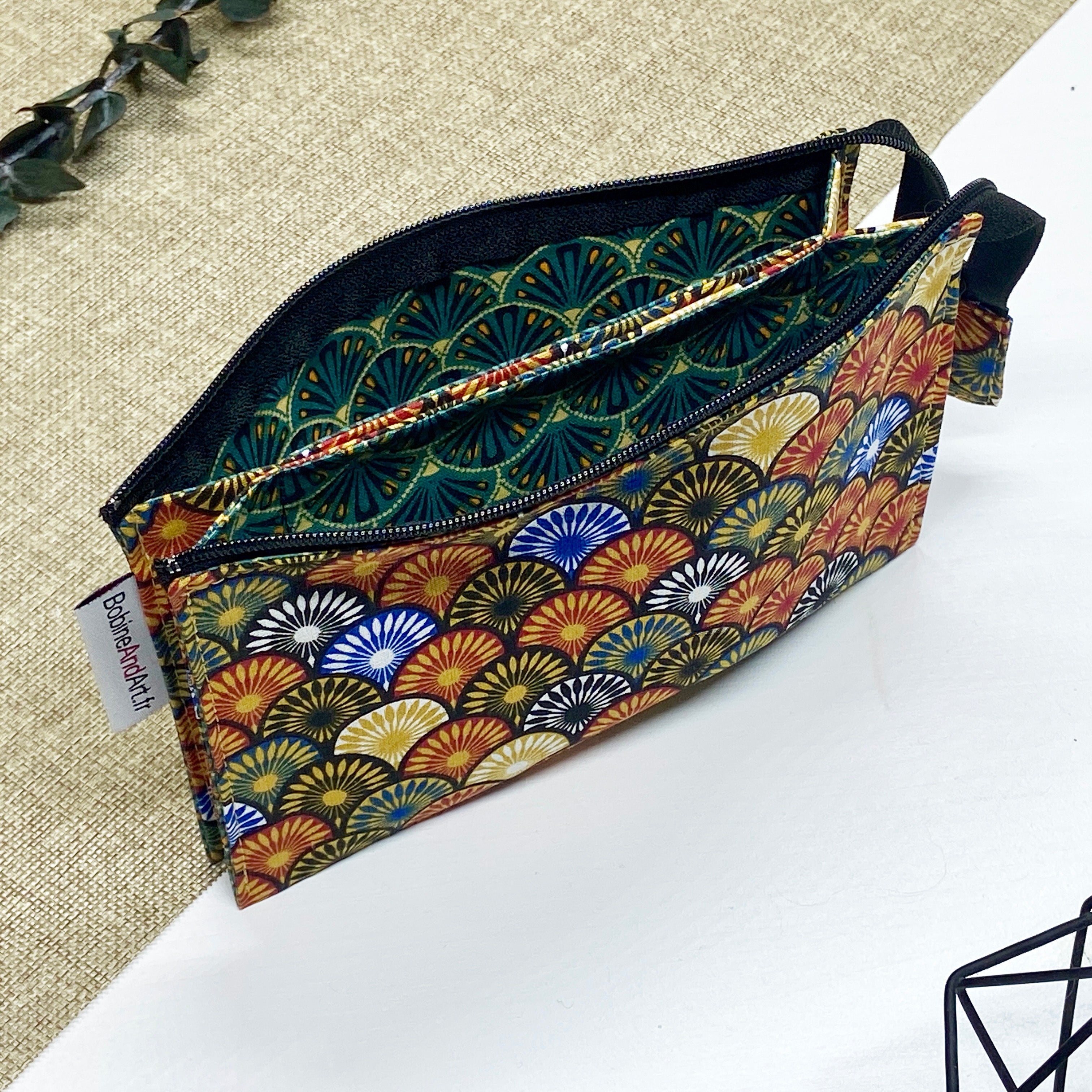 Trousse double - Mandala multicouleur