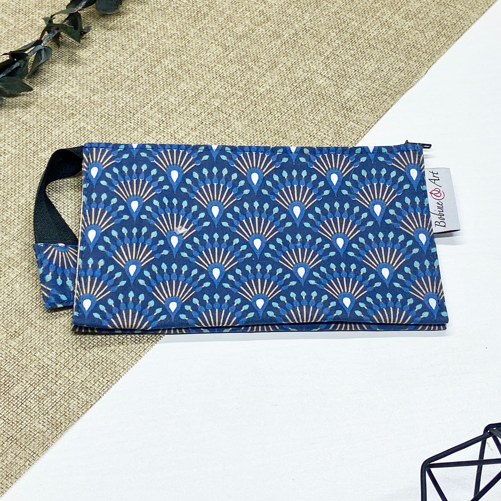 Trousse double - Paon bleu