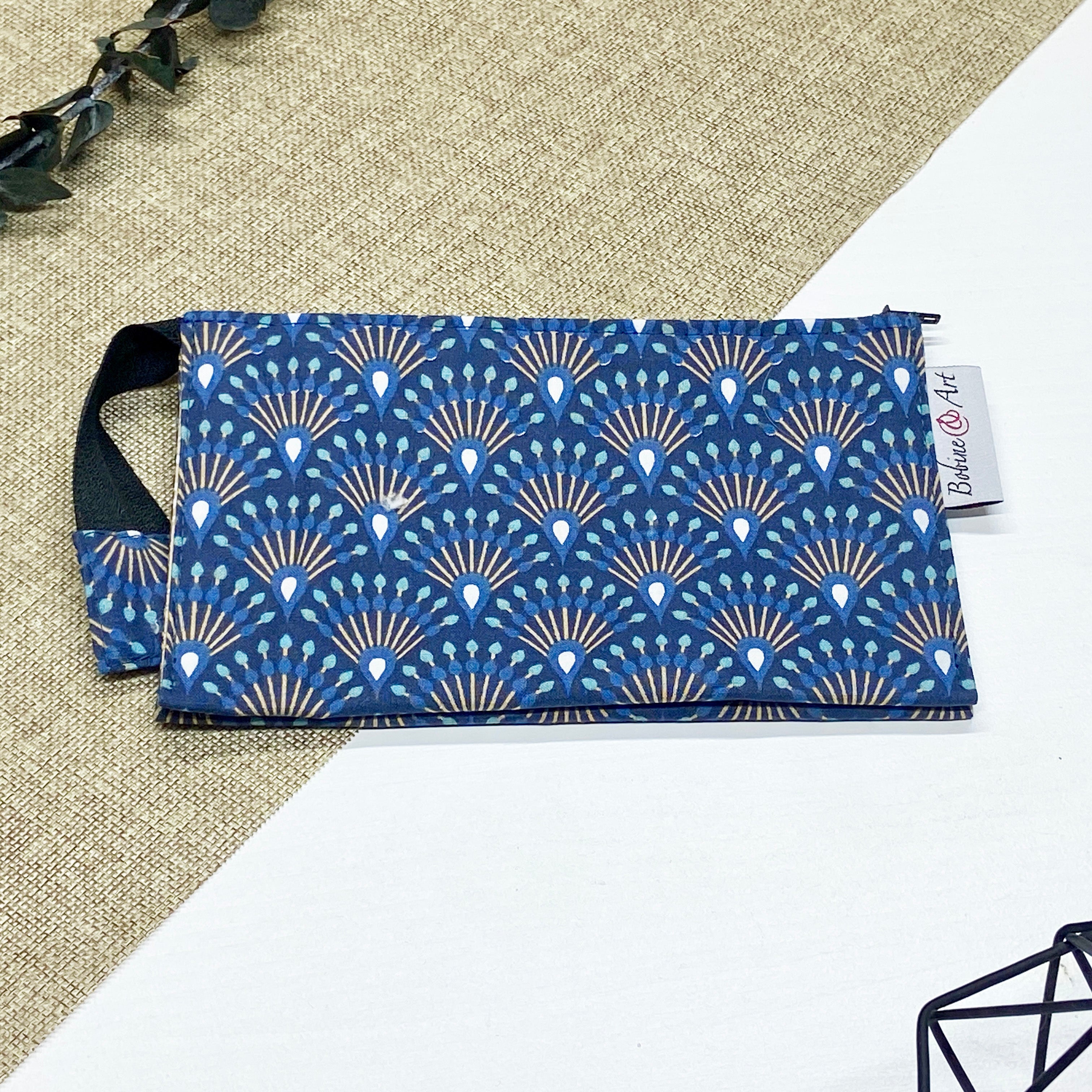 Trousse double - Paon bleu