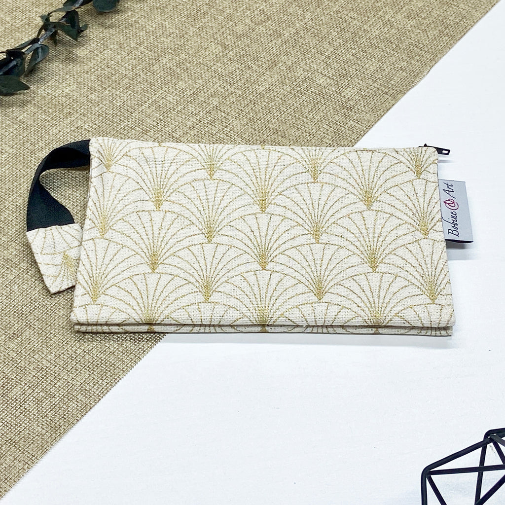 Trousse double - Eventail doré