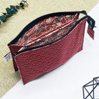 Trousse double - Paon bordeaux