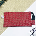 Trousse double - Paon bordeaux