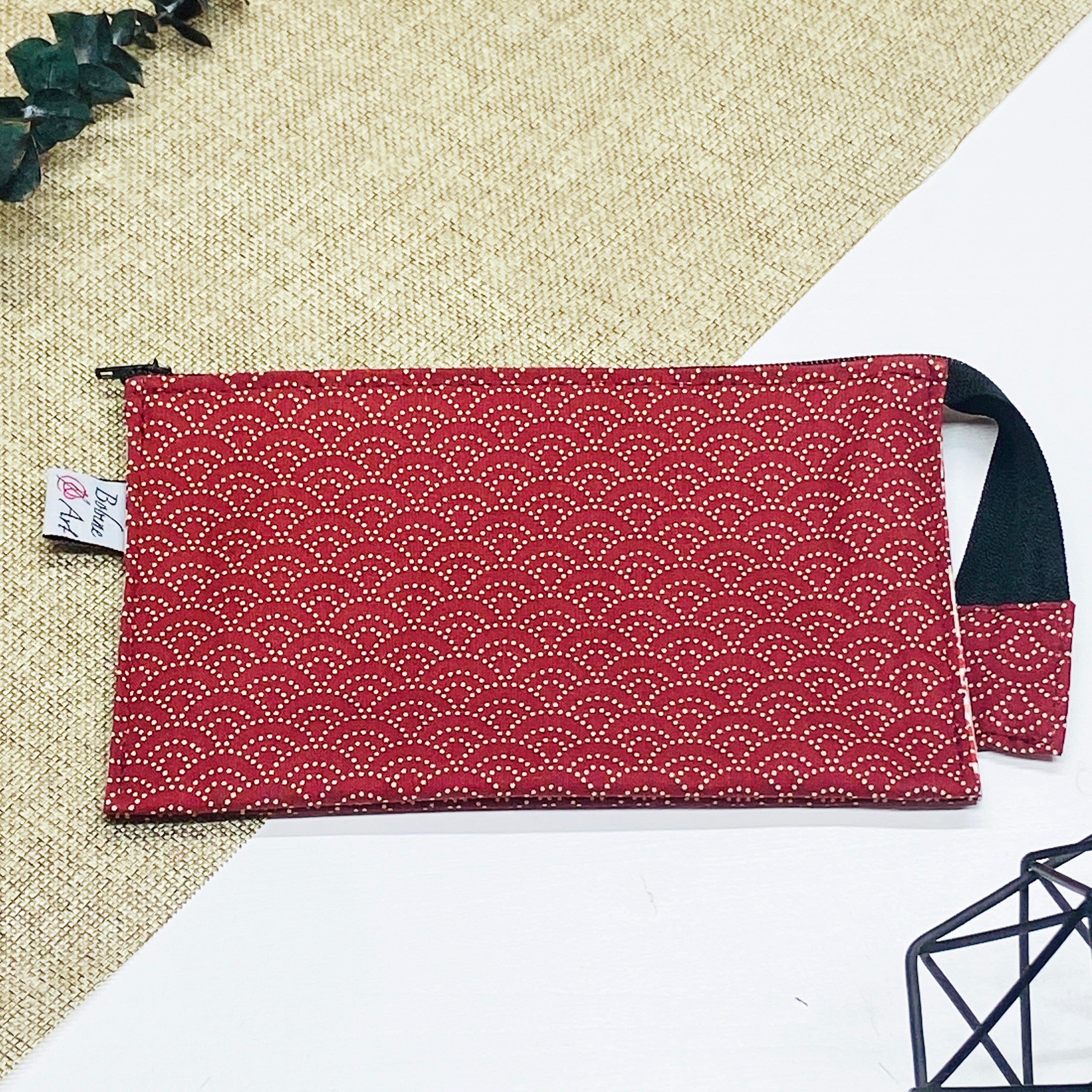 Trousse double - Paon bordeaux